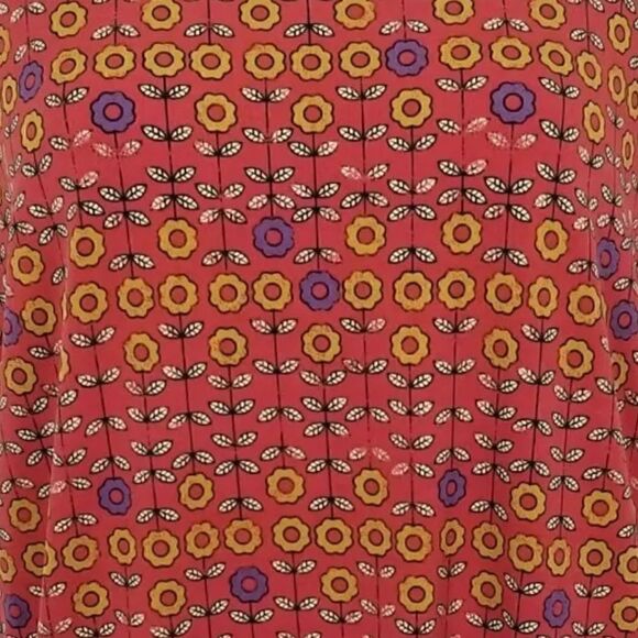 NWT Lularoe Womens Size XS Red Floral Print Irma Tunic Top Hi Low Short Sleeve - Picture 3 of 7